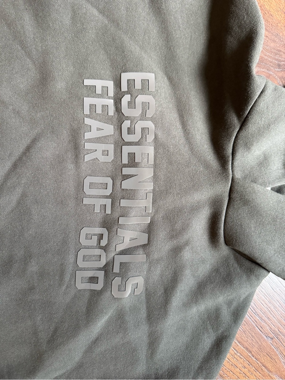 Essentials Kids Olive Green Logo Pullover Sweatshirt